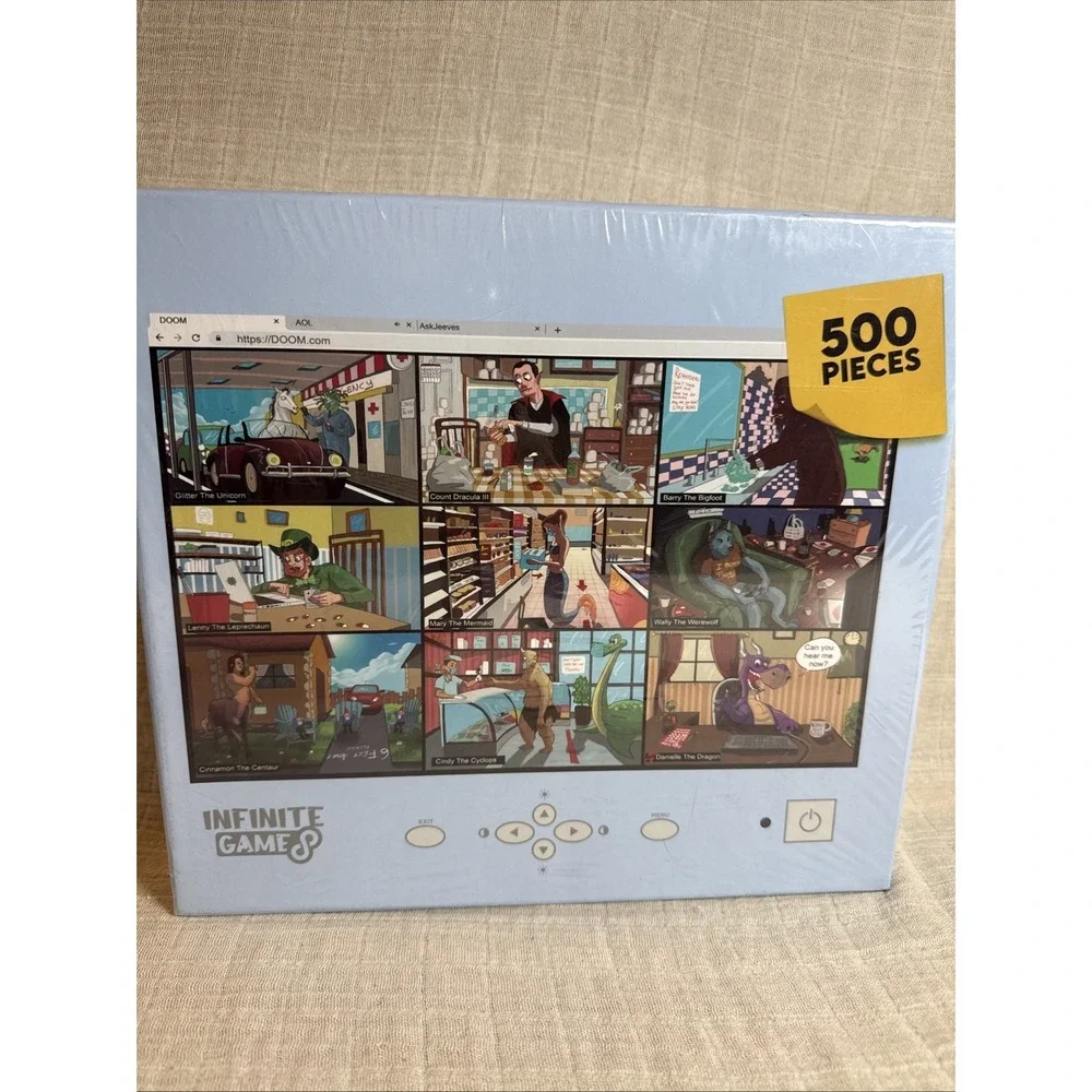 Infinite Games‎ 500 Piece Puzzle And 4 Piece Puzzle NEW Factory Sealed